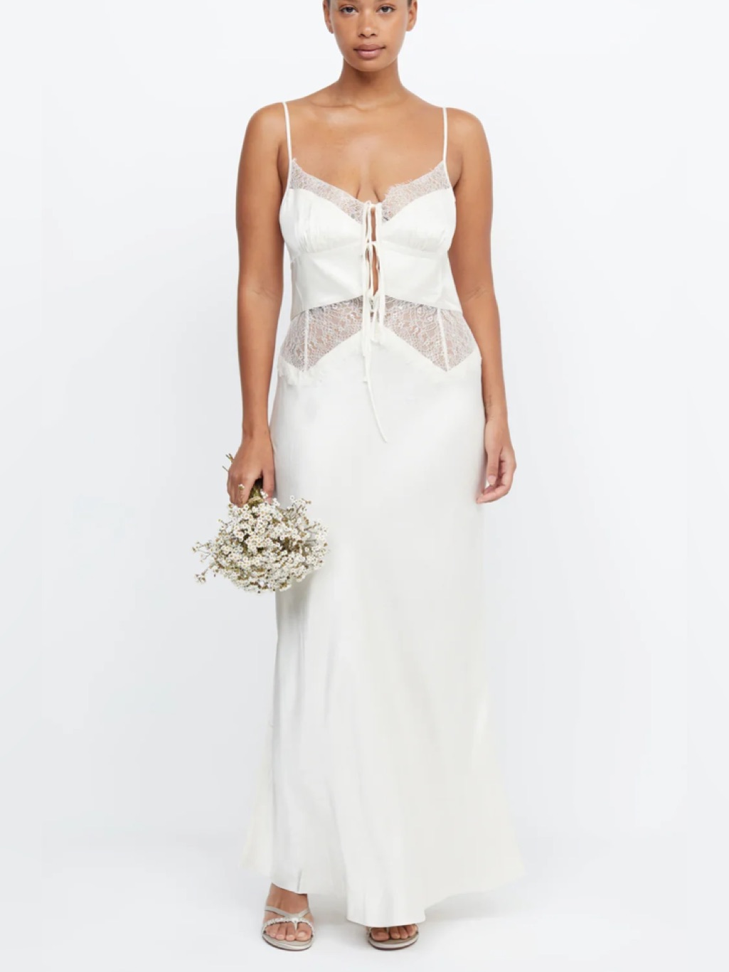 Bec & Bridge White Lace Maxi Dress